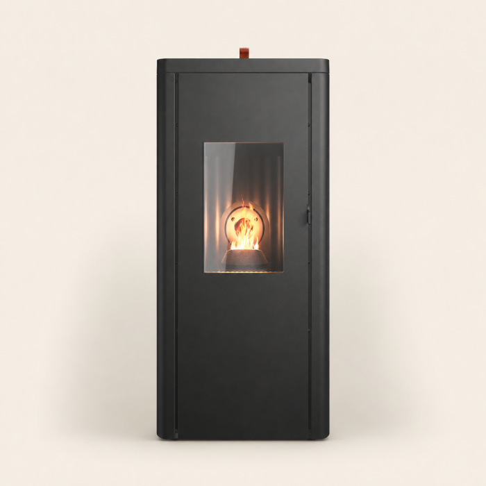 Estufa de pellet FOCO Forgya 8 de 8,3 kW nominales con instalación incluida