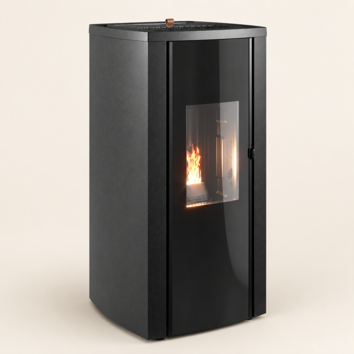 Estufa de pellet FOCO Forgya Coax Magic 8 de 8,3 kW nominales con instalación incluida