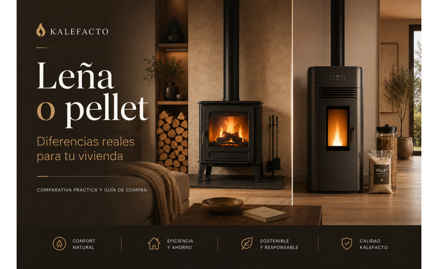 Leña o pellet: diferencias reales para tu vivienda