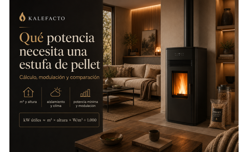 Qué potencia necesita una estufa de pellet