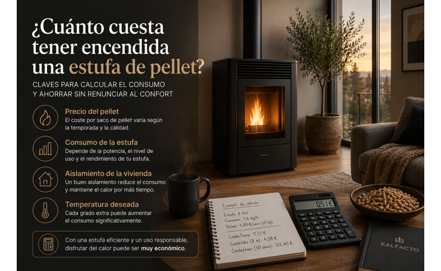 ¿Cuánto cuesta tener encendida una estufa de pellet?
